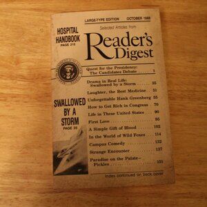 Large-Type Edition Reader's Digest October 1988